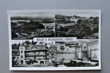 Ansichtskarte AK Gruß v Rimdidim 1956 Schloß Lichtenberg Naturfreundehaus Neunkirchen Architektur Ortsansicht Hessen